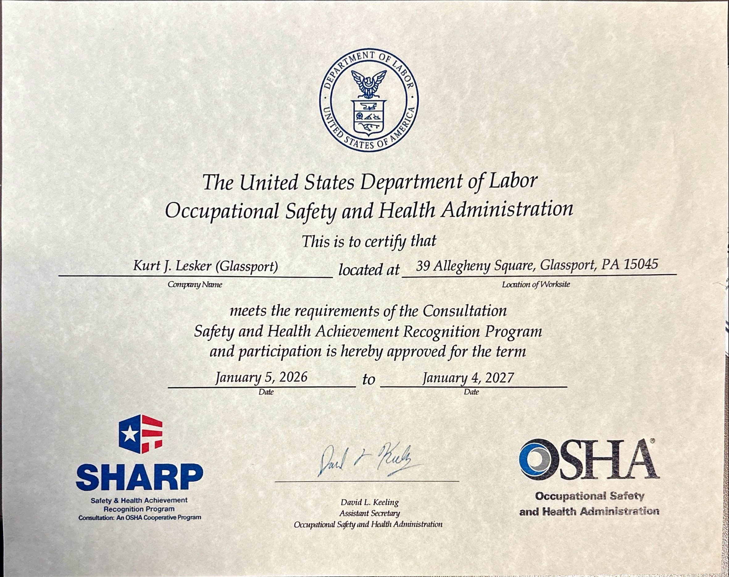Sharp Recognition Program Kurt J. Lesker Company | Forms & Documents | Enabling Technology for a ...