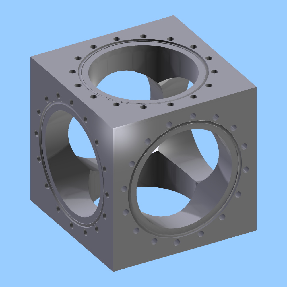 Kurt J. Lesker Company | CU6-0600M - CUBE, 6-WAY, DN100CF,101.6MM