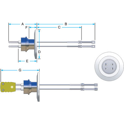 Kurt J. Lesker Company | Type K Mini Plug - KF Flange, Single-Ended ...