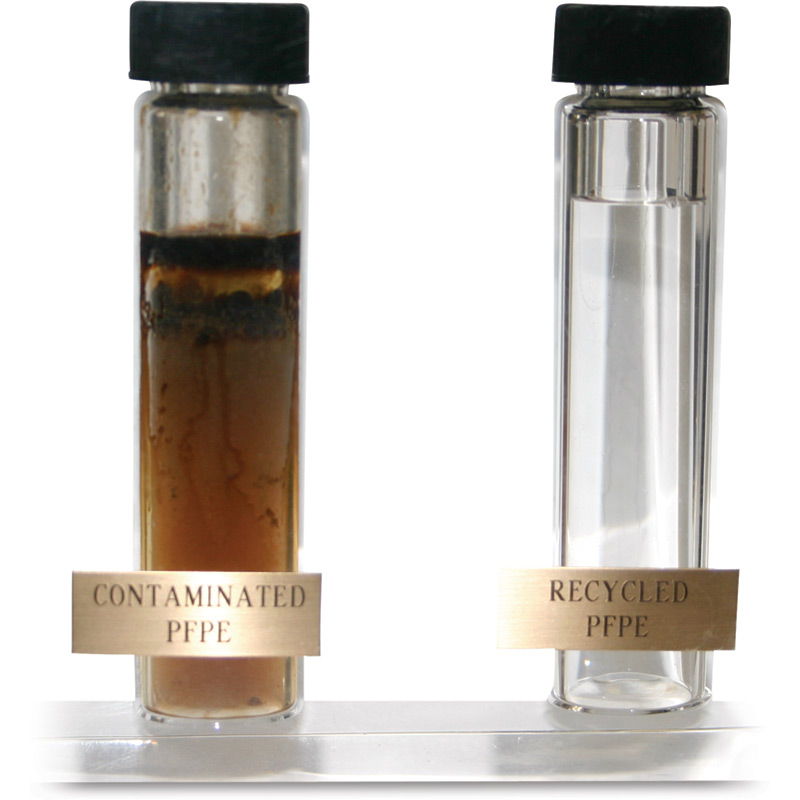 Kontaminierte Flüssigkeit vs. recyceltes Öl