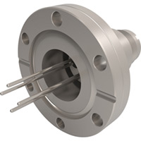 Multi-Pin High Voltage Threaded Feedthrough - CF Flange, Single-Ended