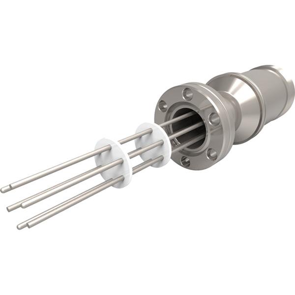 CF Flanged Type E - Thermocouple Feedthroughs - Mil-Spec Screw T/C Plug, Single-End