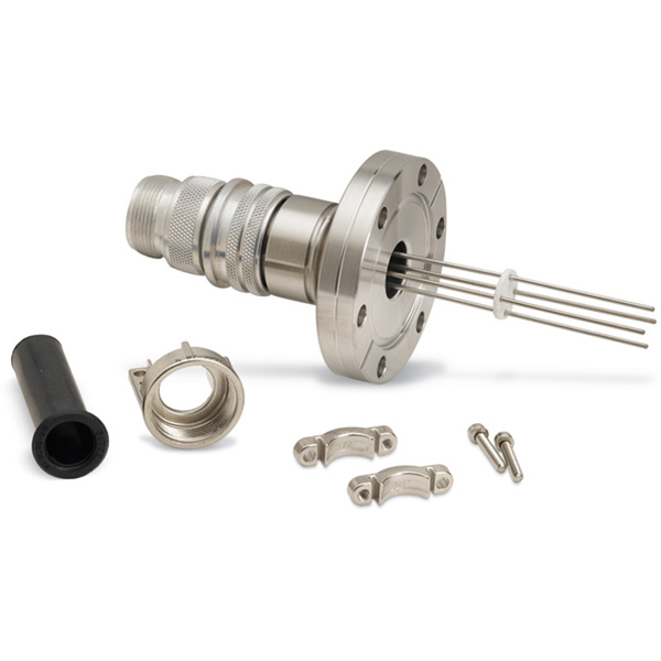 CF Flanged Type K - Thermocouple Feedthroughs - Mil-Spec Screw T/C Plug, Single-End