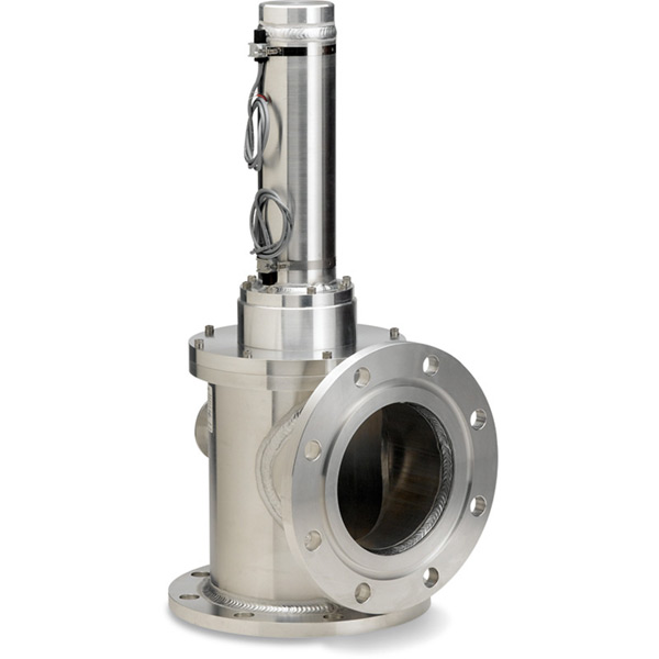 ISO Flanged Al Bellows Sealed Angle Valves (Pneumatic)