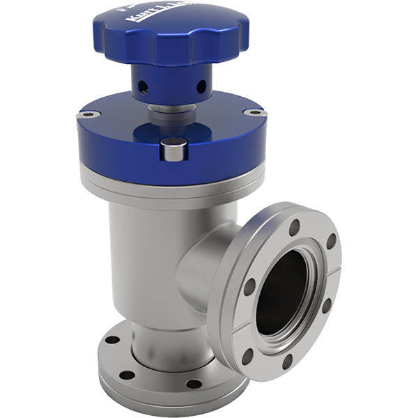 HV Manual Bellows Sealed SS Angle Valves (CF Flanged Fluorocarbon Bonnet Seal)