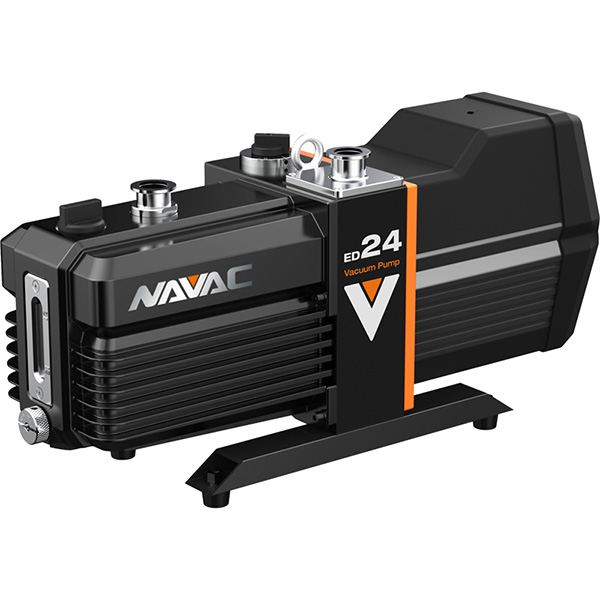 ED24 - NAVAC ED24 EcoDrive Rotary Vane Pump, 2 stage, KF25 Inlet Flange, 14CFM / 24M^3/HR, 115V / 60 Hz, Single Phase, DC Motor, One charge of hydrocarbon oil included, US power cable included