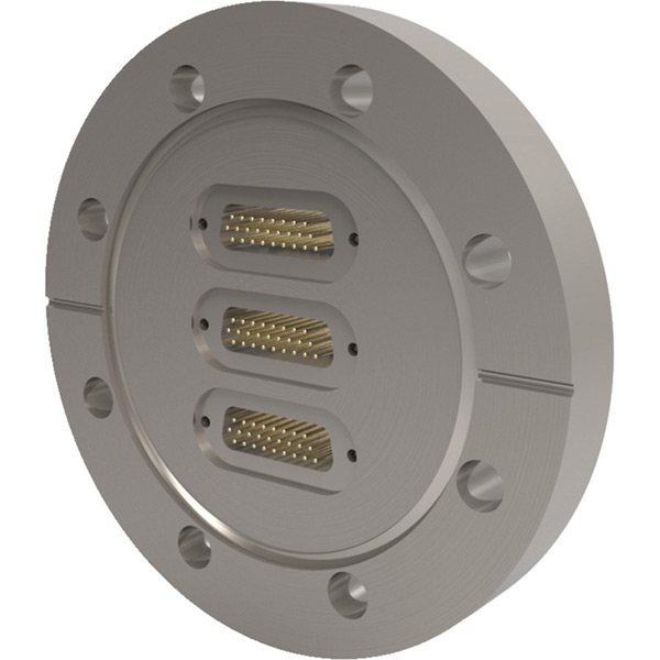 Multi-Pin High Density Sub-D Push-On Feedthrough - CF Flanged